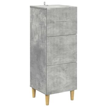 Schubladenschrank Betongrau 33 x 34,5 x 90 cm Holzwerkstoff