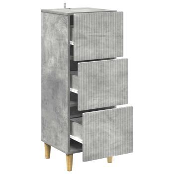 Schubladenschrank Betongrau 33 x 34,5 x 90 cm Holzwerkstoff