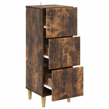 Schubladenschrank Geräucherte Eiche 33 x 34,5 x 90 cm