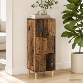 ARDEBO.de - Schubladenschrank Altholz 33 x 34,5 x 90 cm Holzwerkstoff