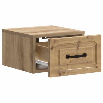 Wandmontierter Nachttisch Artisan-Eiche 34,5 x 33 x 20 cm