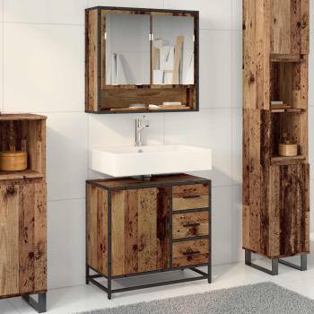 ARDEBO.de - Badezimmermöbel-Set 2 stk. Altholz 65 x 33 x 60 cm