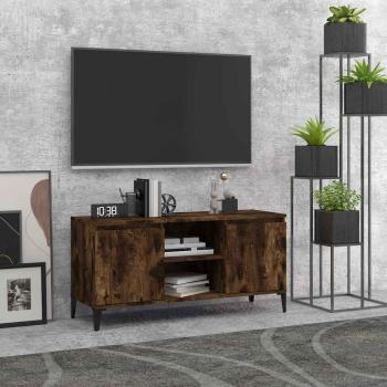ARDEBO.de - TV-Schrank mit Metallbeinen Räuchereiche 103,5x35x50 cm