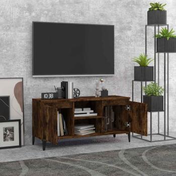 TV-Schrank mit Metallbeinen Räuchereiche 103,5x35x50 cm