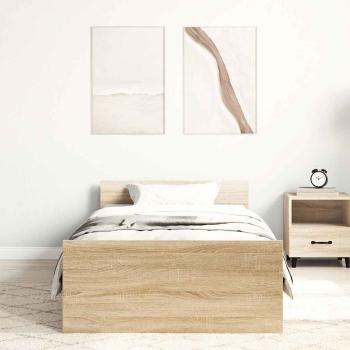 Bettgestell ohne Matratze Sonoma-Eiche 75x190 cm Holzwerkstoff