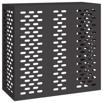 Klimaanlagenabdeckung Schwarz 110 x 50 x 105 cm Stahl