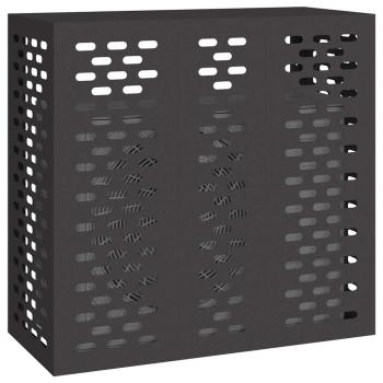Klimaanlagenabdeckung Schwarz 110 x 50 x 105 cm Stahl
