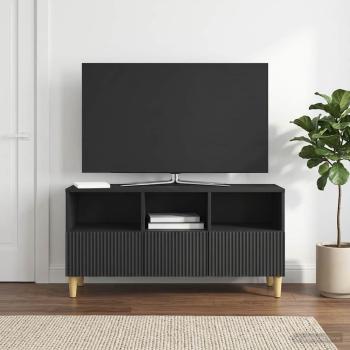 ARDEBO.de - TV-Schränk 102 x 34,5 x 50 cm Schwarz Holzwerkstoff