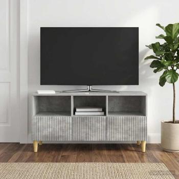 ARDEBO.de - TV-Schränk 102 x 34,5 x 50 cm Betongrau Holzwerkstoff