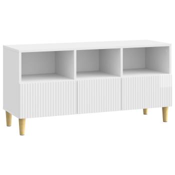 TV-Schränk 102 x 34,5 x 50 cm Hochglanz Weiß Holzwerkstoff