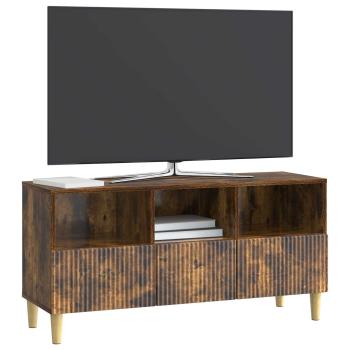 TV-Schränk 102 x 34,5 x 50 cm Räuchereiche Holzwerkstoff