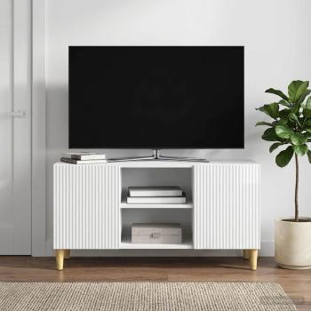 ARDEBO.de - TV-Schränk Hochglanz Weiß 102 x 34,5 x 50 cm Holzwerkstoff