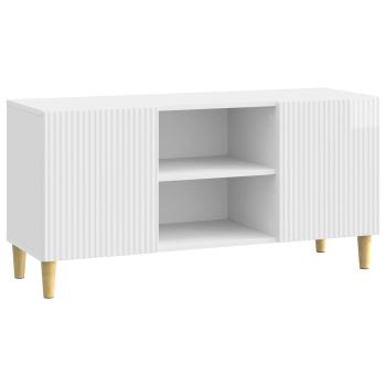 TV-Schränk Hochglanz Weiß 102 x 34,5 x 50 cm Holzwerkstoff