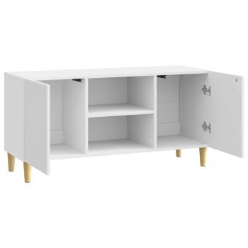 TV-Schränk Hochglanz Weiß 102 x 34,5 x 50 cm Holzwerkstoff
