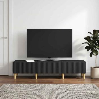 ARDEBO.de - TV-Schränk 147 x 34,5 x 30 cm Schwarz Holzwerkstoff