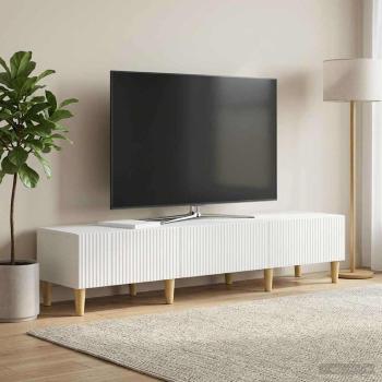 ARDEBO.de - TV-Schränk Hochglanz Weiß 147 x 34,5 x 30 cm Holzwerkstoff