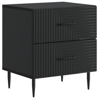 Nachttisch Schwarz 43 x 34,5 x 47,5 cm Holzwerkstoff