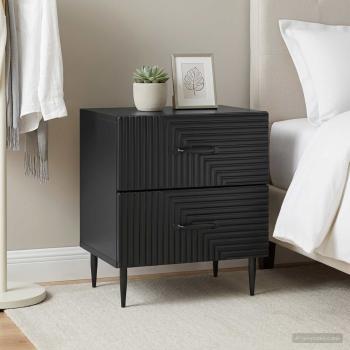 Nachttisch 2 Stk. Schwarz 43 x 34,5 x 47,5 cm Holzwerkstoff