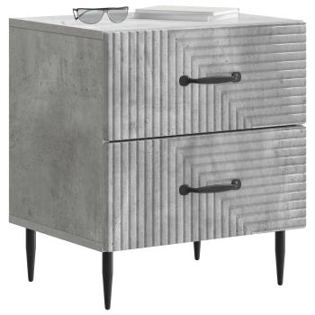 Nachttisch Betongrau 43 x 34,5 x 47,5 cm Holzwerkstoff