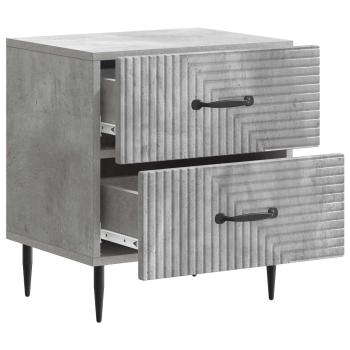 Nachttisch Betongrau 43 x 34,5 x 47,5 cm Holzwerkstoff
