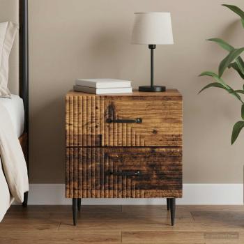 ARDEBO.de - Nachttisch Altholz 43 x 34,5 x 47,5 cm Holzwerkstoff