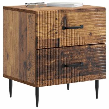 Nachttisch 2 Stk. Altholz 43 x 34,5 x 47,5 cm Holzwerkstoff