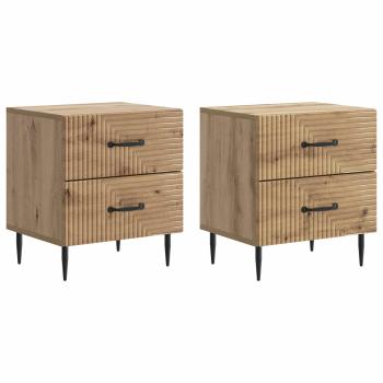 Nachttisch 2 stk. Artisan-Eiche 43 x 34,5 x 47,5 cm