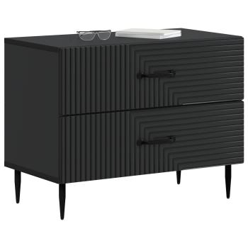 Nachttisch Schwarz 62 x 34,5 x 47,5 cm Holzwerkstoff