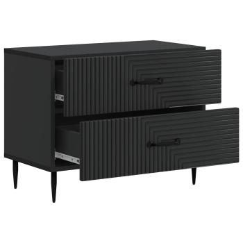Nachttisch Schwarz 62 x 34,5 x 47,5 cm Holzwerkstoff