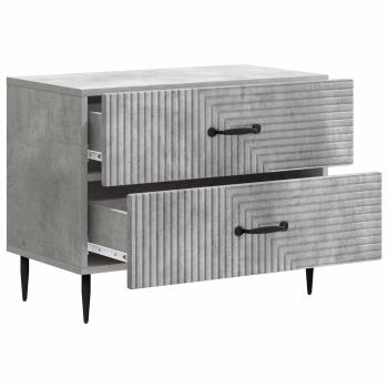 Nachttisch Betongrau 62 x 34,5 x 47,5 cm Holzwerkstoff