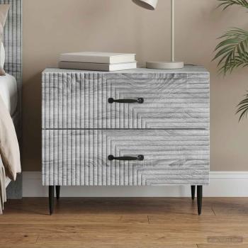 ARDEBO.de - Nachttisch Graues Sonoma 62 x 34,5 x 47,5 cm Holzwerkstoff