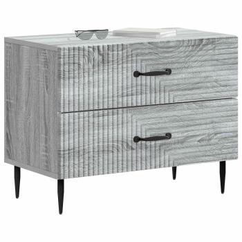 Nachttisch Graues Sonoma 62 x 34,5 x 47,5 cm Holzwerkstoff
