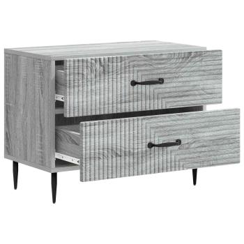 Nachttisch Graues Sonoma 62 x 34,5 x 47,5 cm Holzwerkstoff