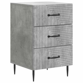 Nachttisch Betongrau 43 x 41 x 66,5 cm Holzwerkstoff
