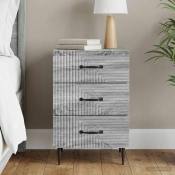 ARDEBO.de - Nachttisch Graues Sonoma 43 x 41 x 66,5 cm Holzwerkstoff