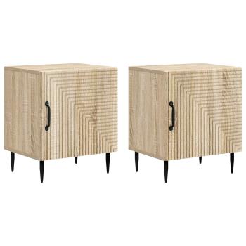 Nachttisch 2 stk. Sonoma-Eiche 43 x 34,5 x 50 cm Holzwerkstoff