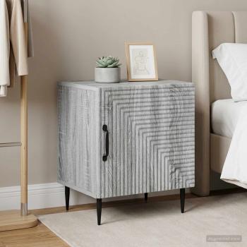 Nachttisch 2 stk. Graues Sonoma 43 x 34,5 x 50 cm Holzwerkstoff