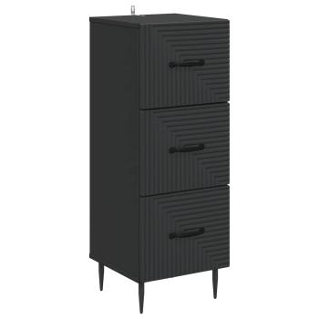 Schubladenschrank Schwarz 33 x 34,5 x 89,5 cm Holzwerkstoff