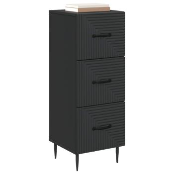 Schubladenschrank Schwarz 33 x 34,5 x 89,5 cm Holzwerkstoff