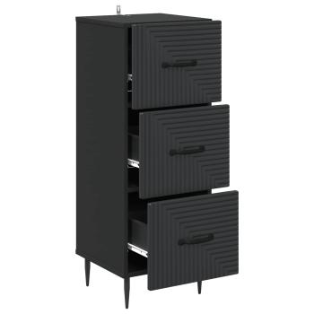 Schubladenschrank Schwarz 33 x 34,5 x 89,5 cm Holzwerkstoff