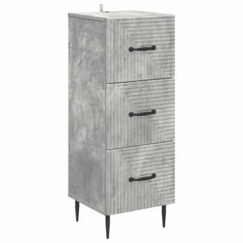 Schubladenschrank Betongrau 33 x 34,5 x 89,5 cm Holzwerkstoff