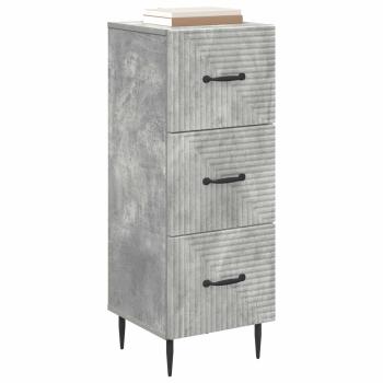 Schubladenschrank Betongrau 33 x 34,5 x 89,5 cm Holzwerkstoff