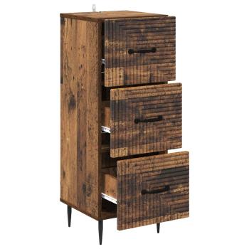 Schubladenschrank Altholz 33 x 34,5 x 89,5 cm Holzwerkstoff