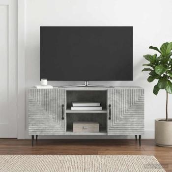 ARDEBO.de - TV-Schränk Betongrau 102 x 34,5 x 50 cm Holzwerkstoff