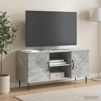 TV-Schränk Betongrau 102 x 34,5 x 50 cm Holzwerkstoff