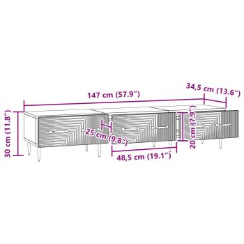 TV-Schränk Sonoma-Eiche 147 x 34,5 x 30 cm Holzwerkstoff