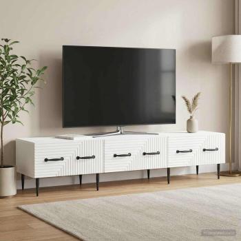 TV-Schränk Hochglanz Weiß 147 x 34,5 x 30 cm Holzwerkstoff