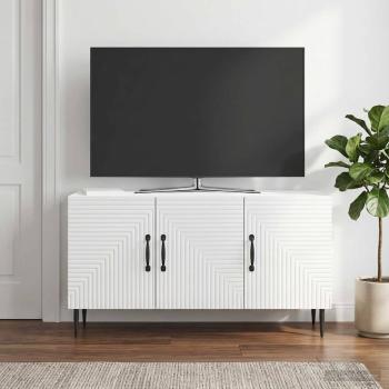 ARDEBO.de - TV-Schränk Hochglanz Weiß 99 x 34,5 x 50 cm Holzwerkstoff