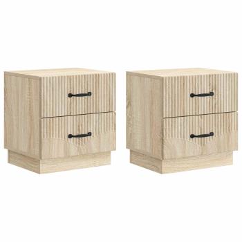 Nachttisch 2 stk. Sonoma-Eiche 43 x 34,5 x 44,5 cm
