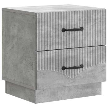 Nachttisch Betongrau 43 x 34,5 x 44,5 cm Holzwerkstoff